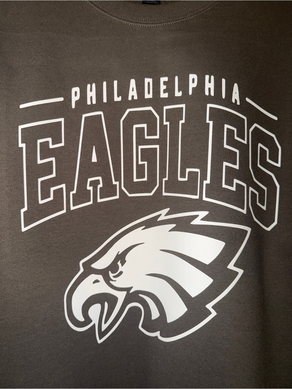 Gildan Philadelphia Eagles Crewneck Sweatshirt - Black with White Logo - Picture 3 of 8